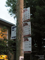 Panneau d'arr�t d'autobus RTL Longueuil and CITVR bus stop signs