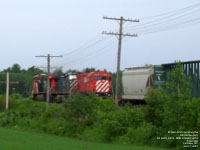 CN 2305, BCOL 4650 and NBEC 4214 (MLW C-424) - CN Train 308